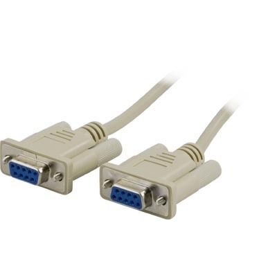 DELTACO DB-9 (F) to DB-9 (F) | Connection cable | 5m | Grey